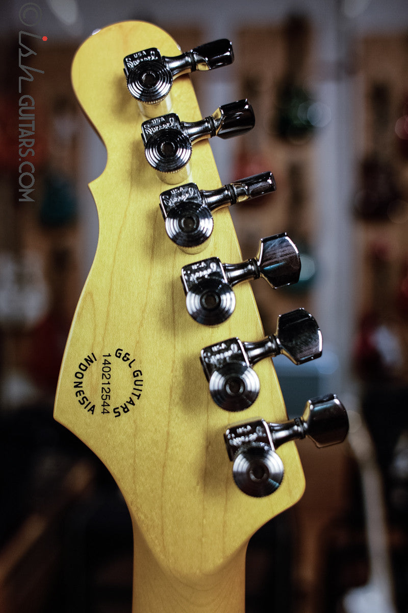 G&L Legacy Tribute Blue Upgraded Pickups and Tuners and Case