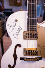 Gretsch G6139-CB White Falcon Center Block Signed by Brian Setzer and Johnny “Spazz” Hatton