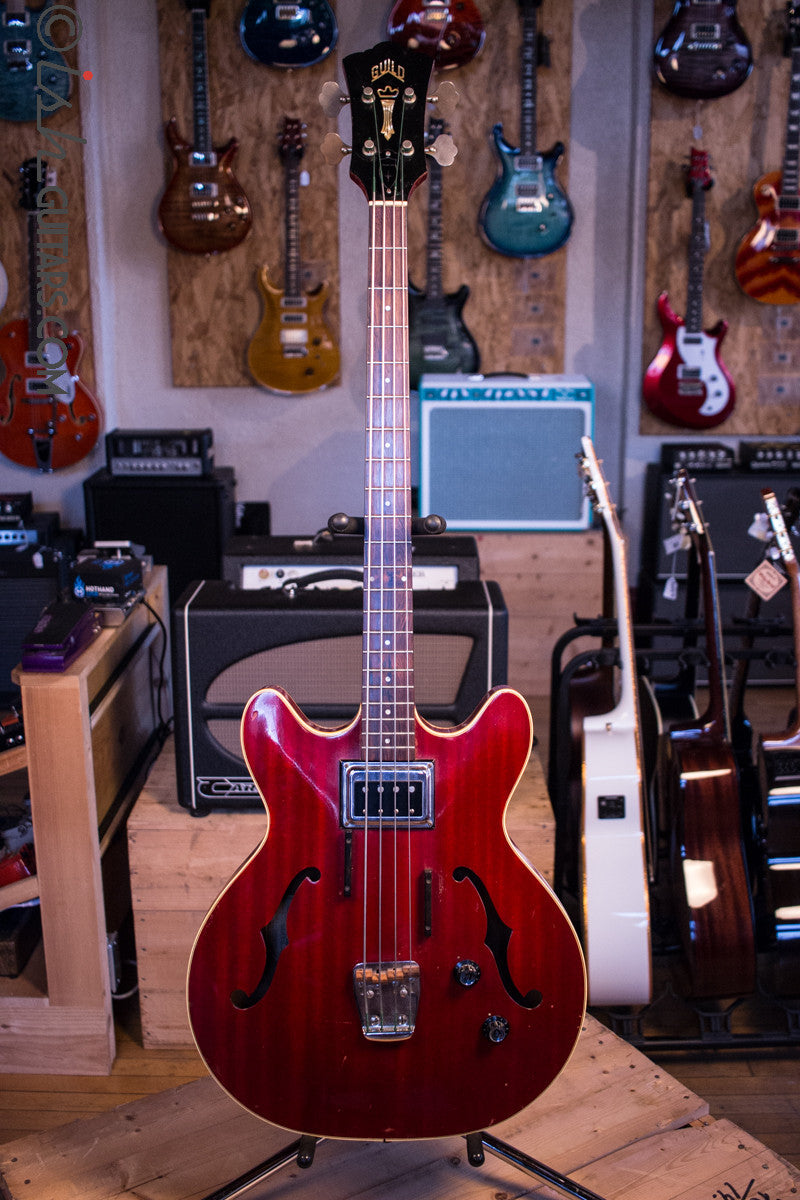 Guild Starfire Bass Guitar 1967 Cherry Vintage w/ Original Case Brazilian Rosewood Fretboard