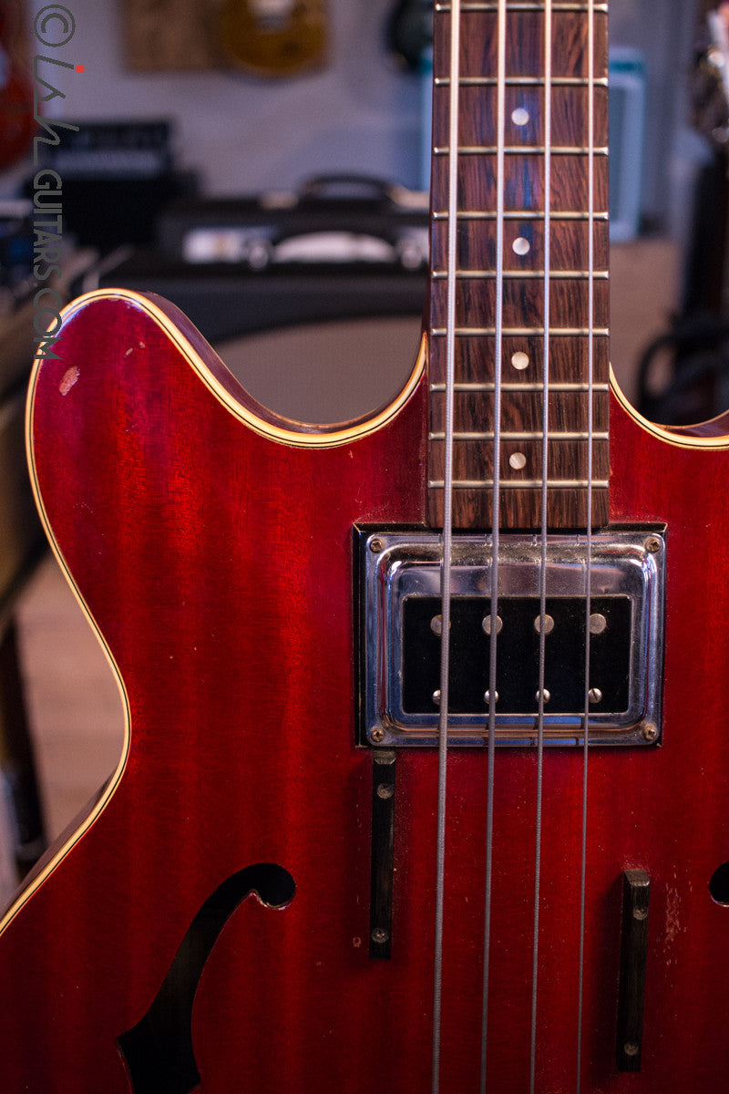 Guild Starfire Bass Guitar 1967 Cherry Vintage w/ Original Case Brazilian Rosewood Fretboard