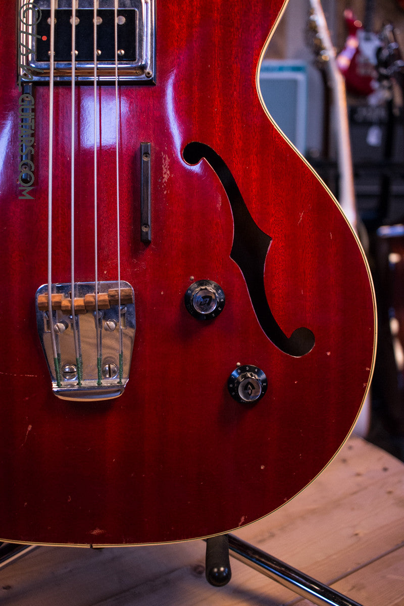 Guild Starfire Bass Guitar 1967 Cherry Vintage w/ Original Case Brazilian Rosewood Fretboard