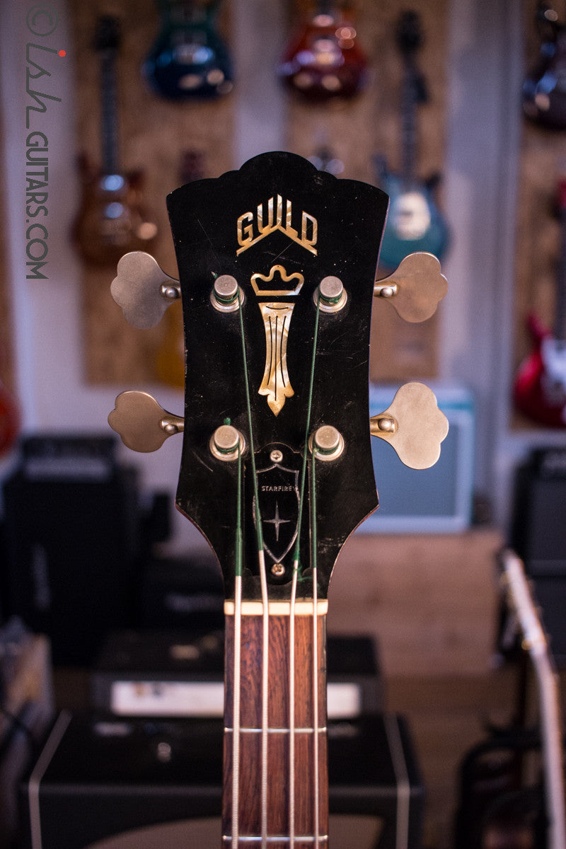 Guild Starfire Bass Guitar 1967 Cherry Vintage w/ Original Case Brazilian Rosewood Fretboard