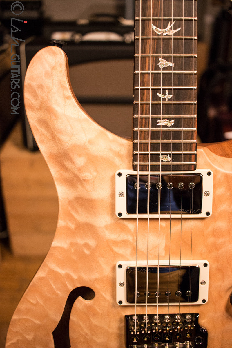 Paul Reed Smith PRS Custom 24 Semi-Hollow Wood Library Quilt Top Natural