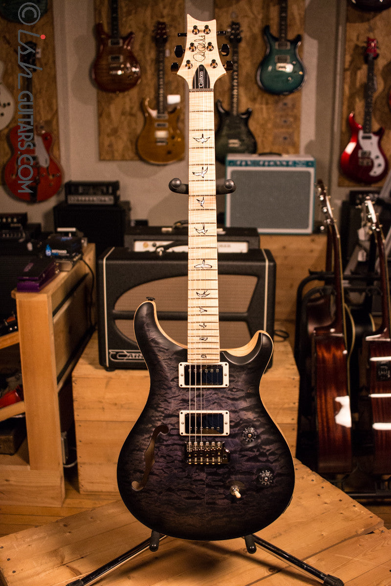 Paul Reed Smith PRS Custom 24 Semi-Hollow Wood Library Quilt Swamp Ash Purple Mist