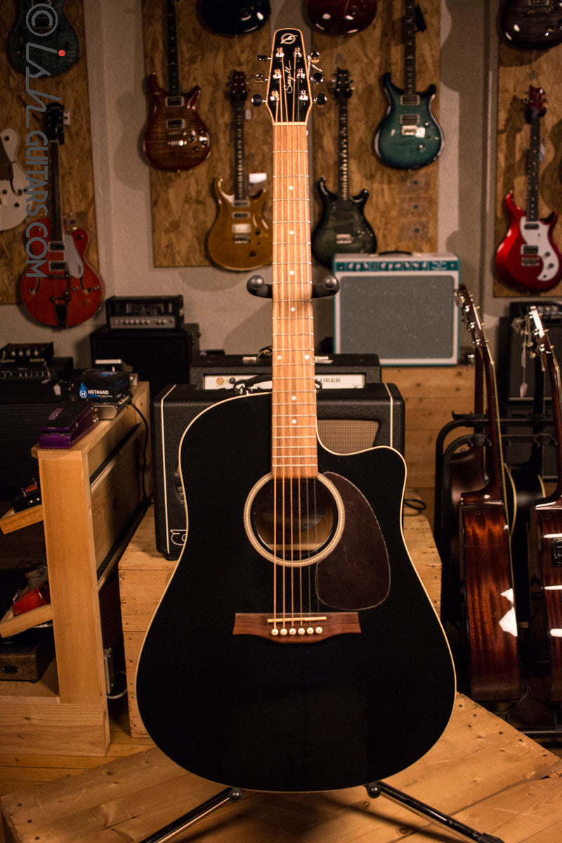 Seagull Entourage CW Black GT QI Acoustic Electric Guitar