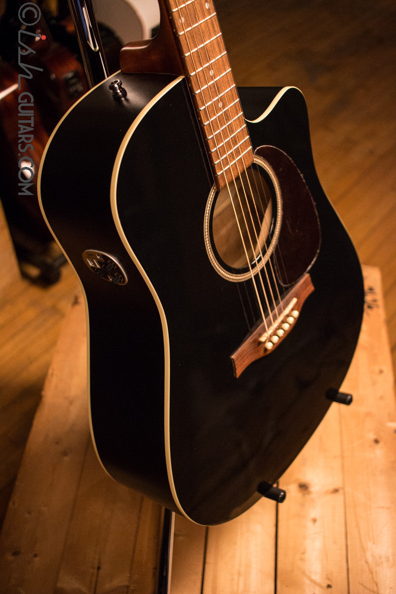 Seagull Entourage CW Black GT QI Acoustic Electric Guitar