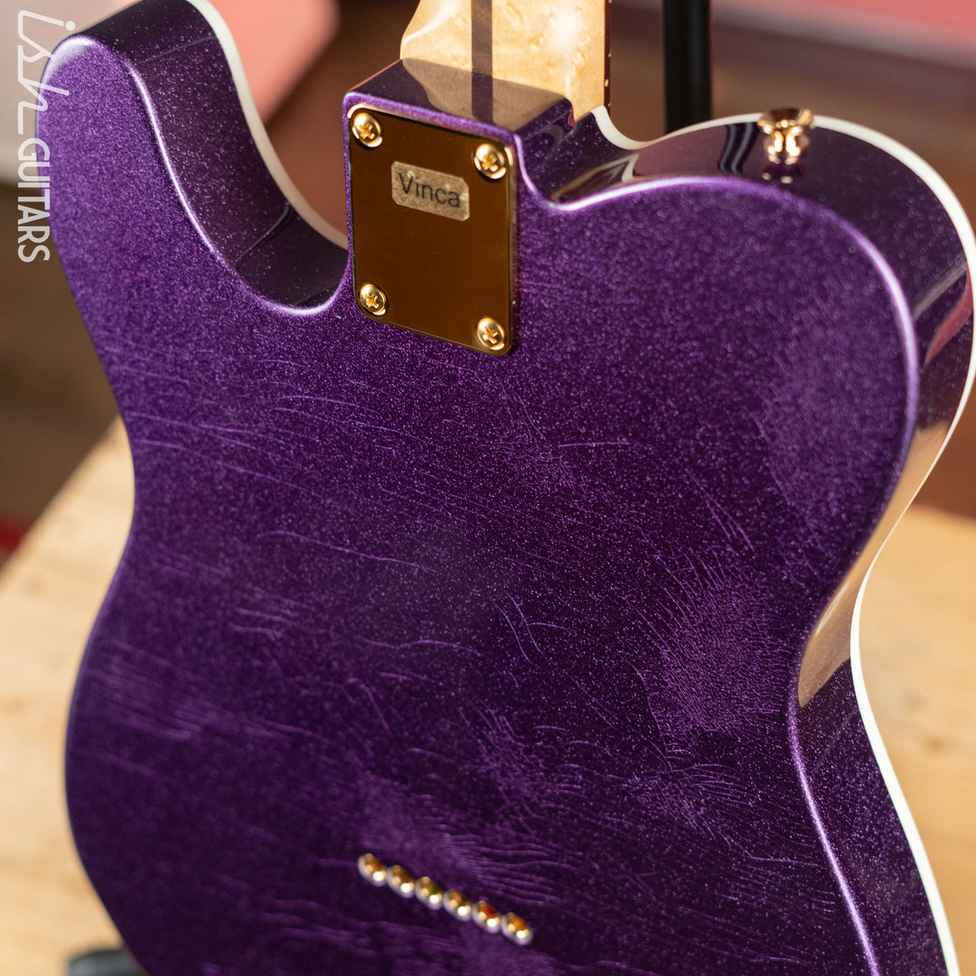 LSL Bad Bone 190 T-Style Electric Guitar Purple Sparkle