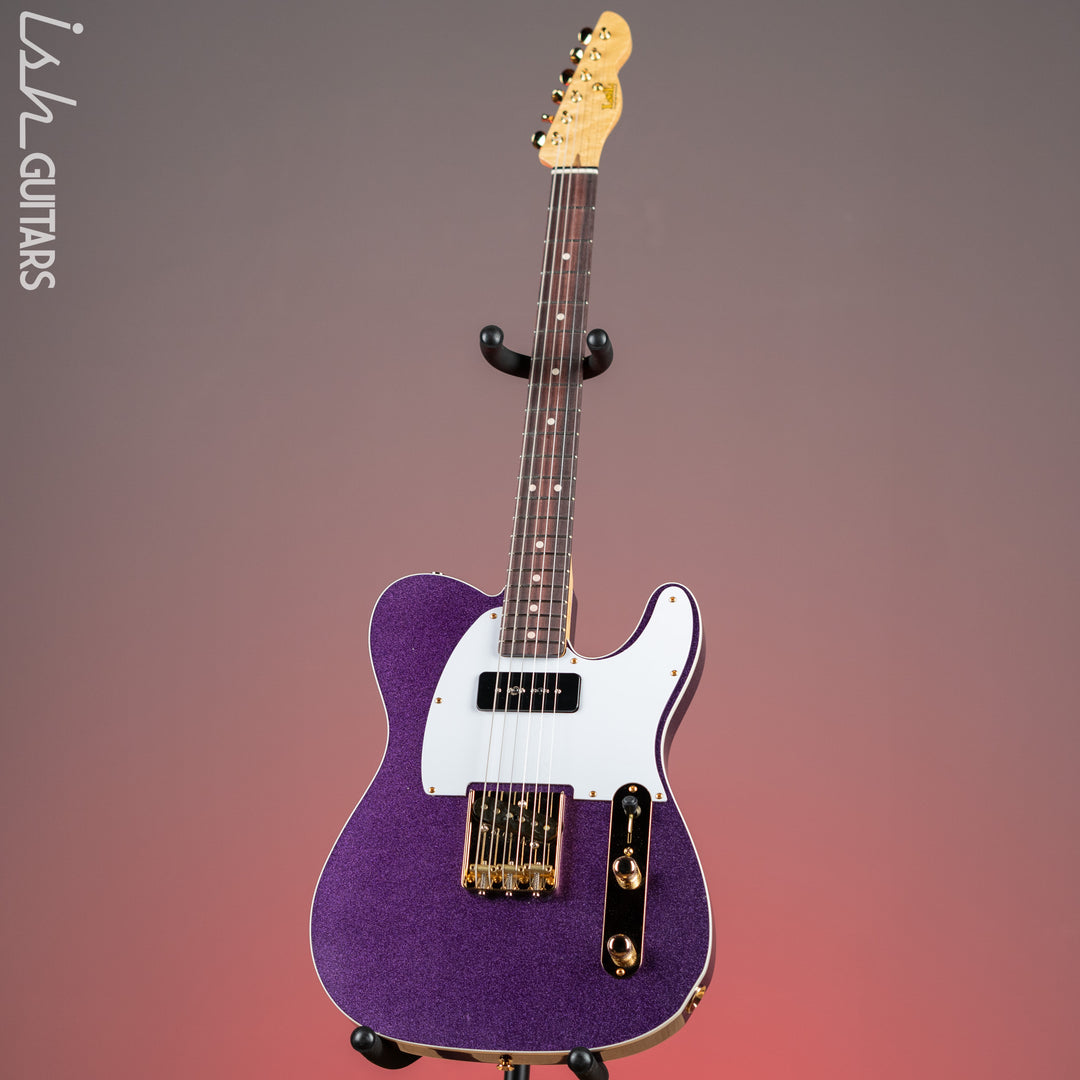 LSL Bad Bone 190 T-Style Electric Guitar Purple Sparkle