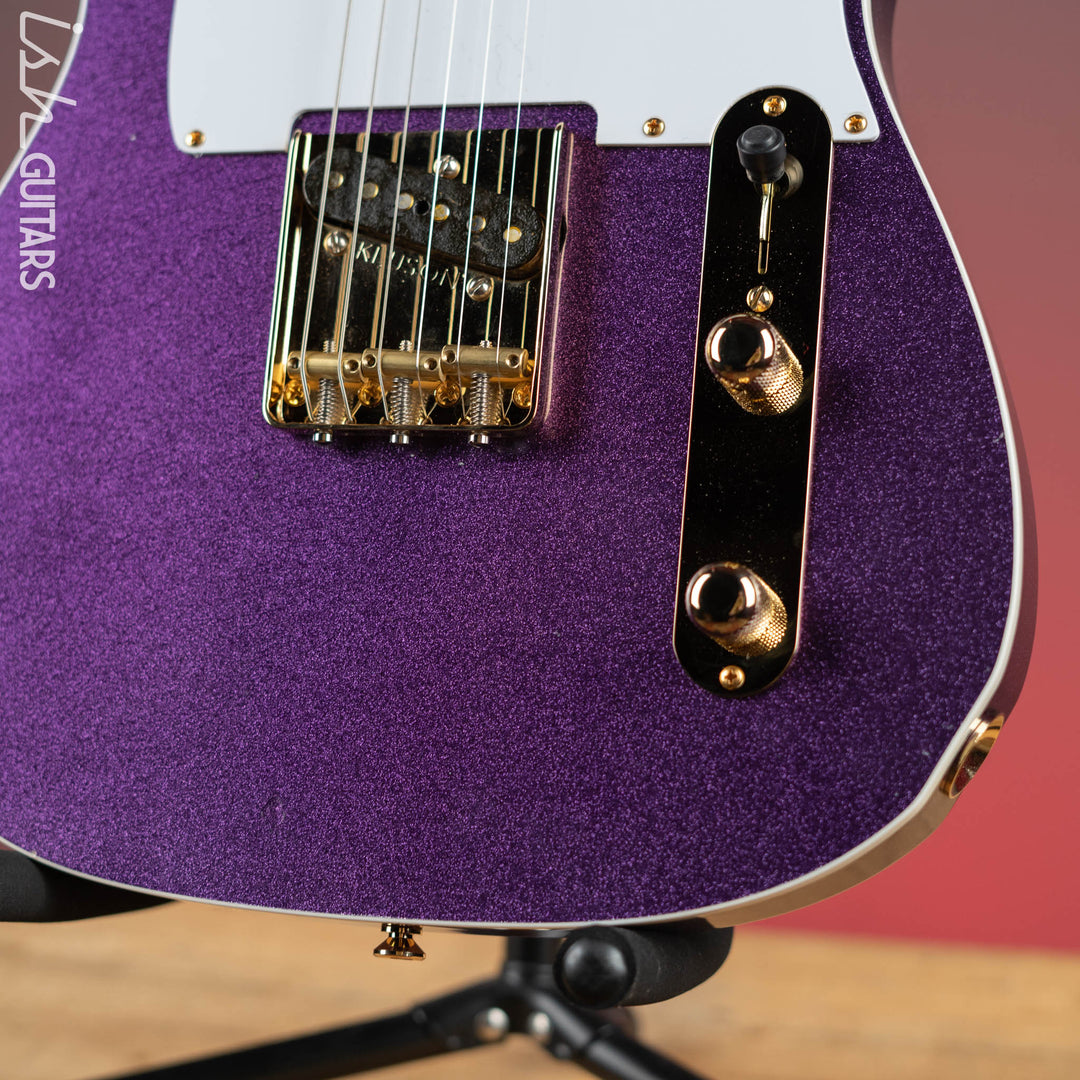 LSL Bad Bone 190 T-Style Electric Guitar Purple Sparkle