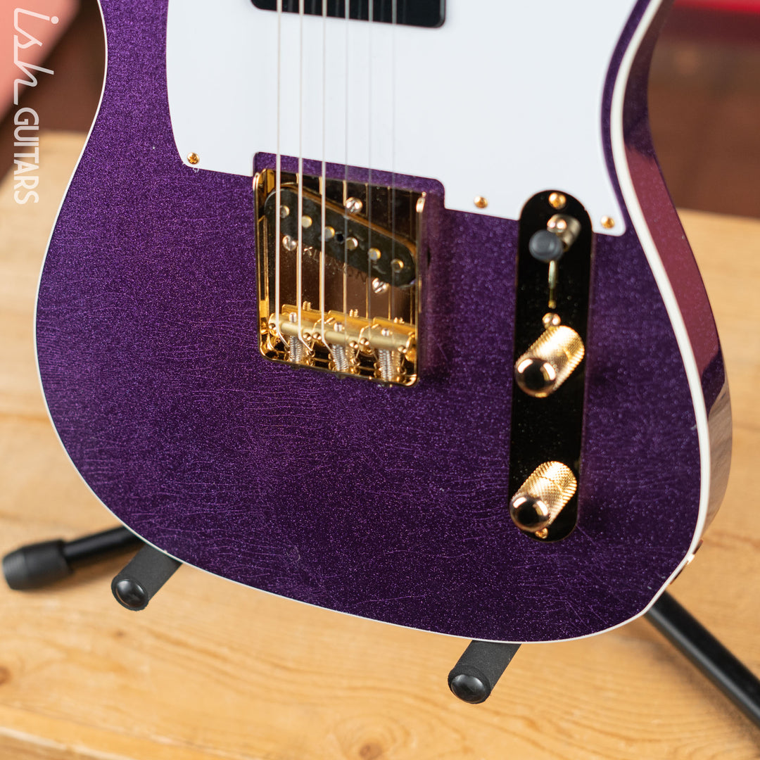 LSL Bad Bone 190 T-Style Electric Guitar Purple Sparkle