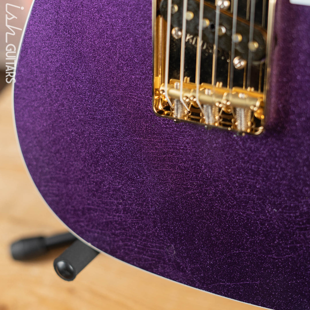 LSL Bad Bone 190 T-Style Electric Guitar Purple Sparkle