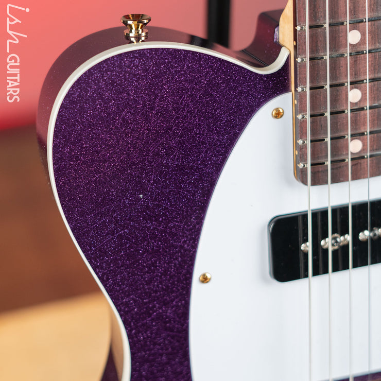 LSL Bad Bone 190 T-Style Electric Guitar Purple Sparkle