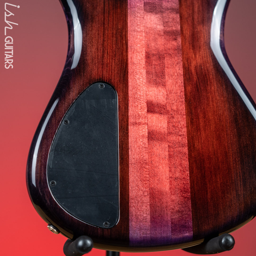 Spector NS-5 5-String Bass USA Black Cherry Purple Burst High Gloss