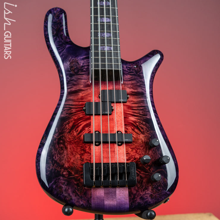 Spector NS-5 5-String Bass USA Black Cherry Purple Burst High Gloss