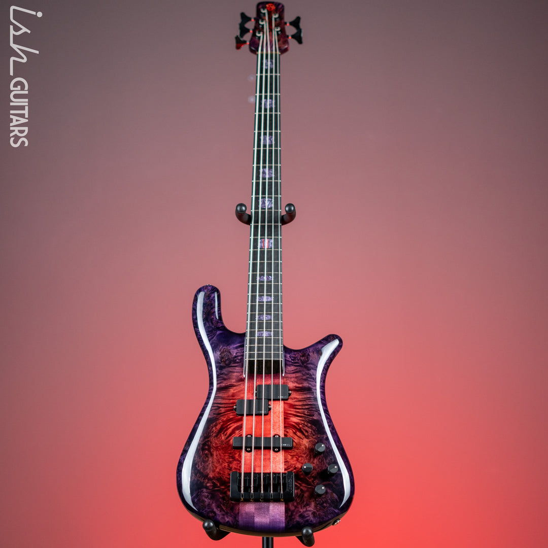 Spector NS-5 5-String Bass USA Black Cherry Purple Burst High Gloss