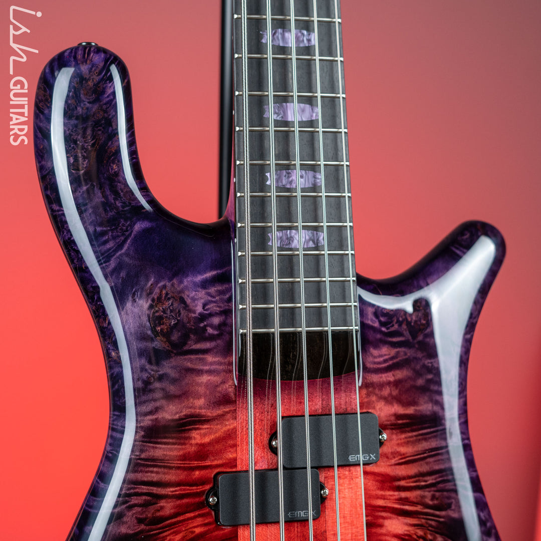 Spector NS-5 5-String Bass USA Black Cherry Purple Burst High Gloss