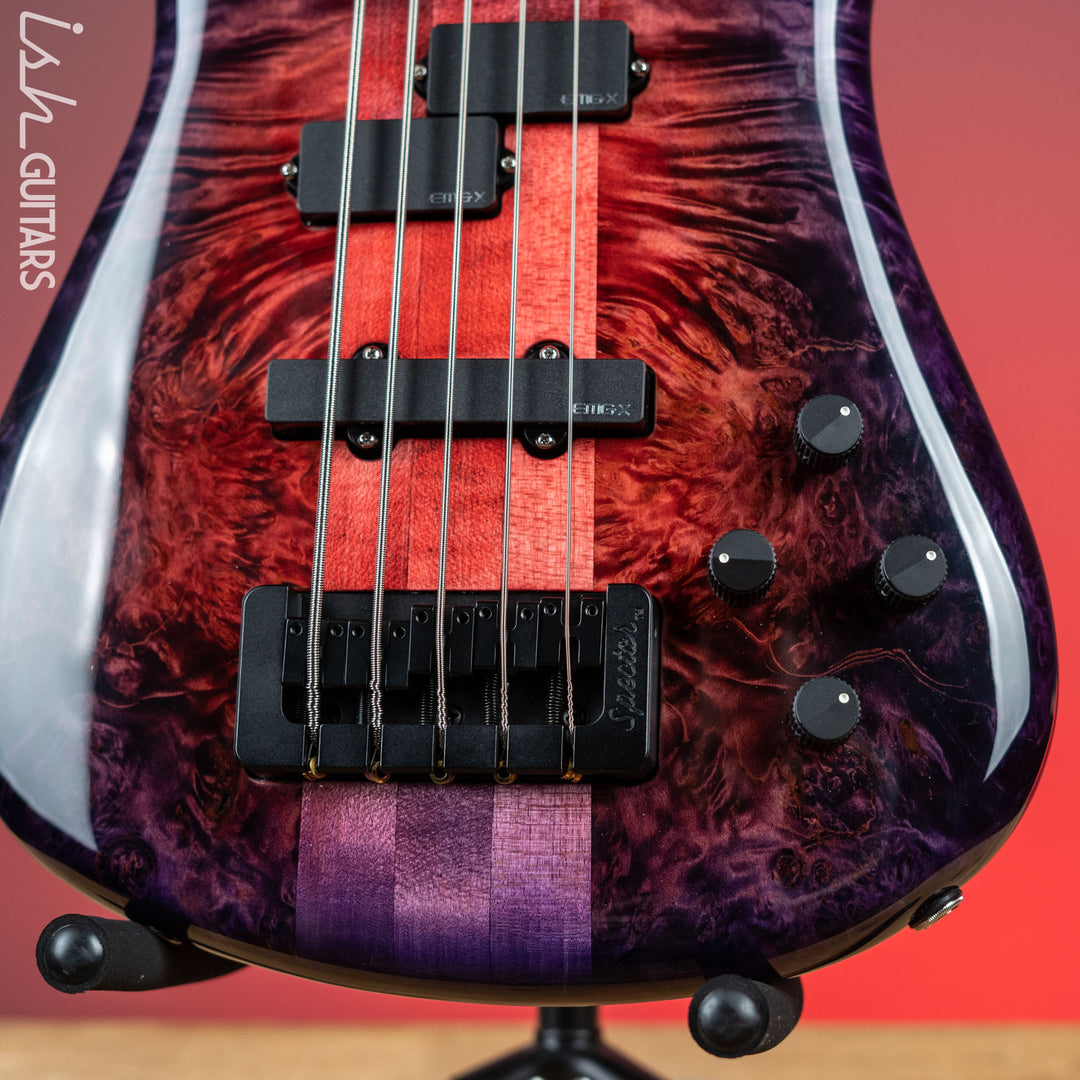 Spector NS-5 5-String Bass USA Black Cherry Purple Burst High Gloss