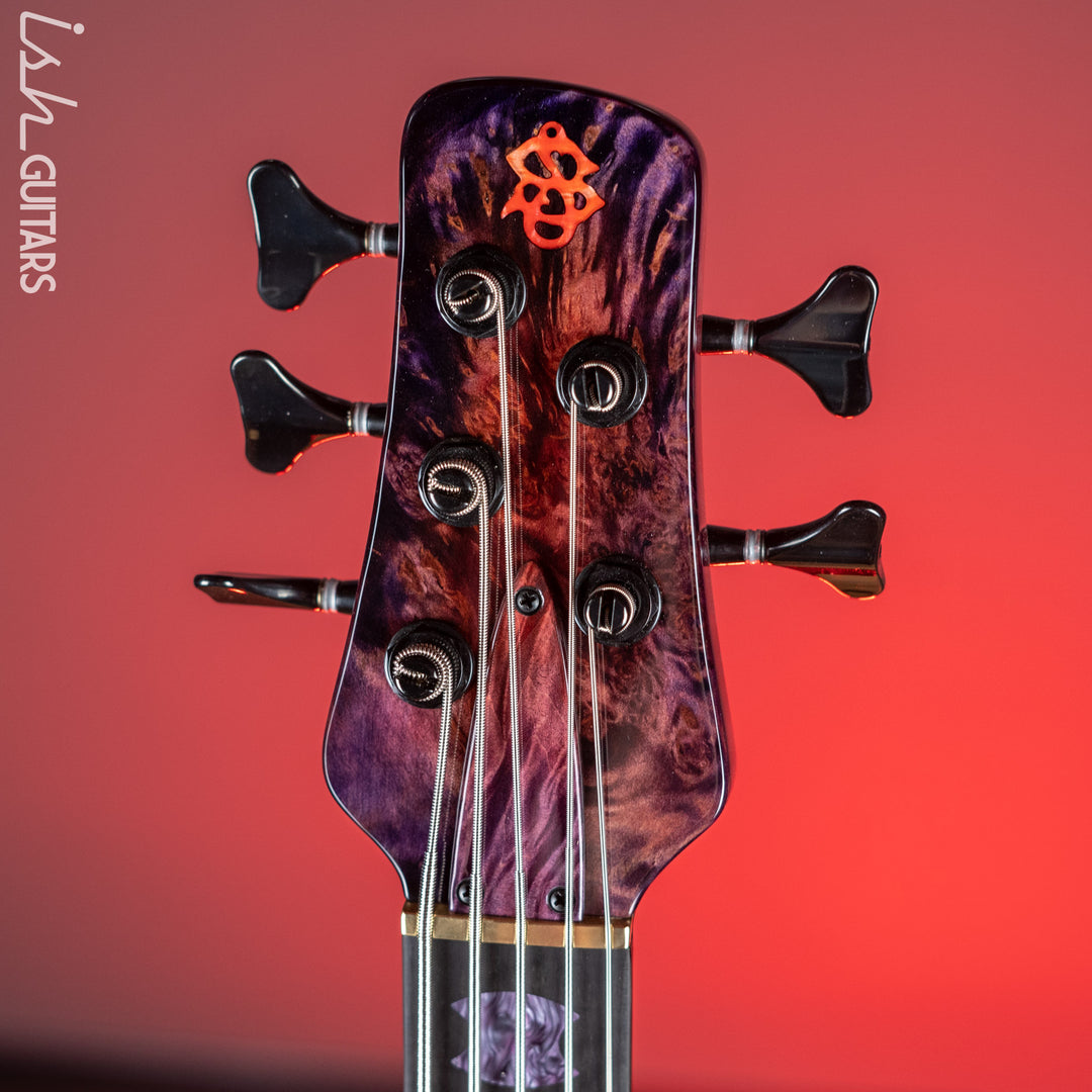 Spector NS-5 5-String Bass USA Black Cherry Purple Burst High Gloss