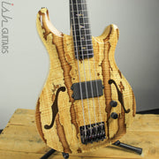2018 PRS Private Stock Short Scale Hollowbody Bass Spalted Maple