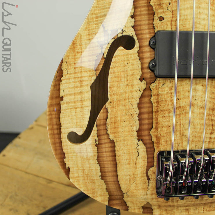 2018 PRS Private Stock Short Scale Hollowbody Bass Spalted Maple