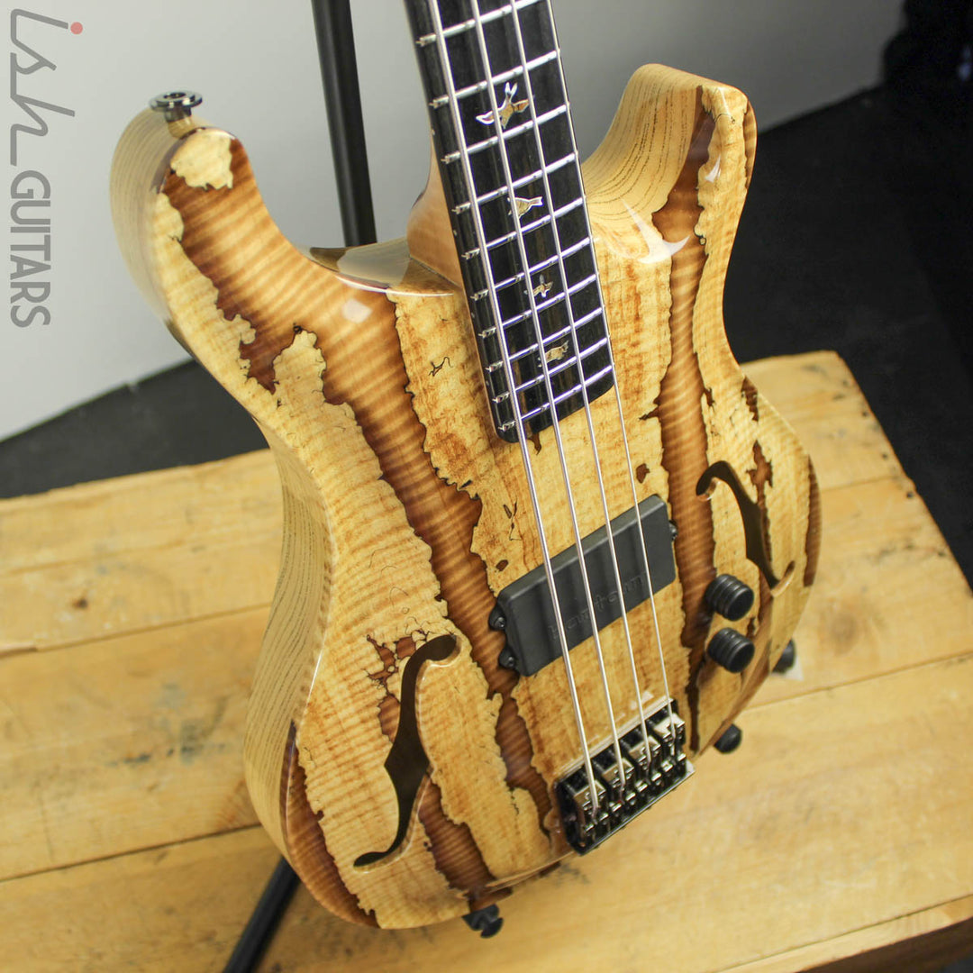 2018 PRS Private Stock Short Scale Hollowbody Bass Spalted Maple
