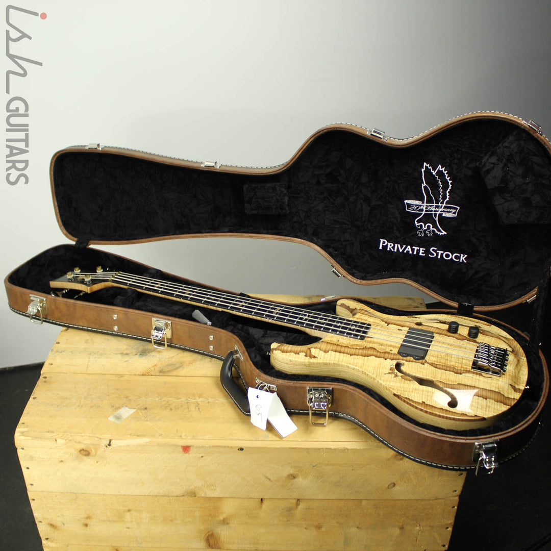 2018 PRS Private Stock Short Scale Hollowbody Bass Spalted Maple