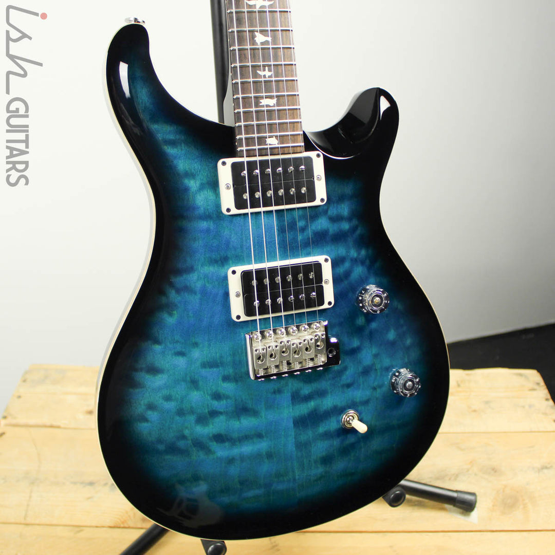 2018 Paul Reed Smith PRS CE24 Matteo Blue Smokewrap Burst Painted Satin Neck Quilted Top