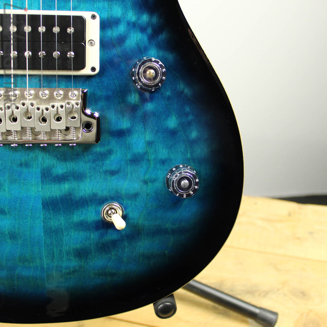 2018 Paul Reed Smith PRS CE24 Matteo Blue Smokewrap Burst Painted Satin Neck Quilted Top