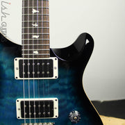 2018 Paul Reed Smith PRS CE24 Matteo Blue Smokewrap Burst Painted Satin Neck Quilted Top