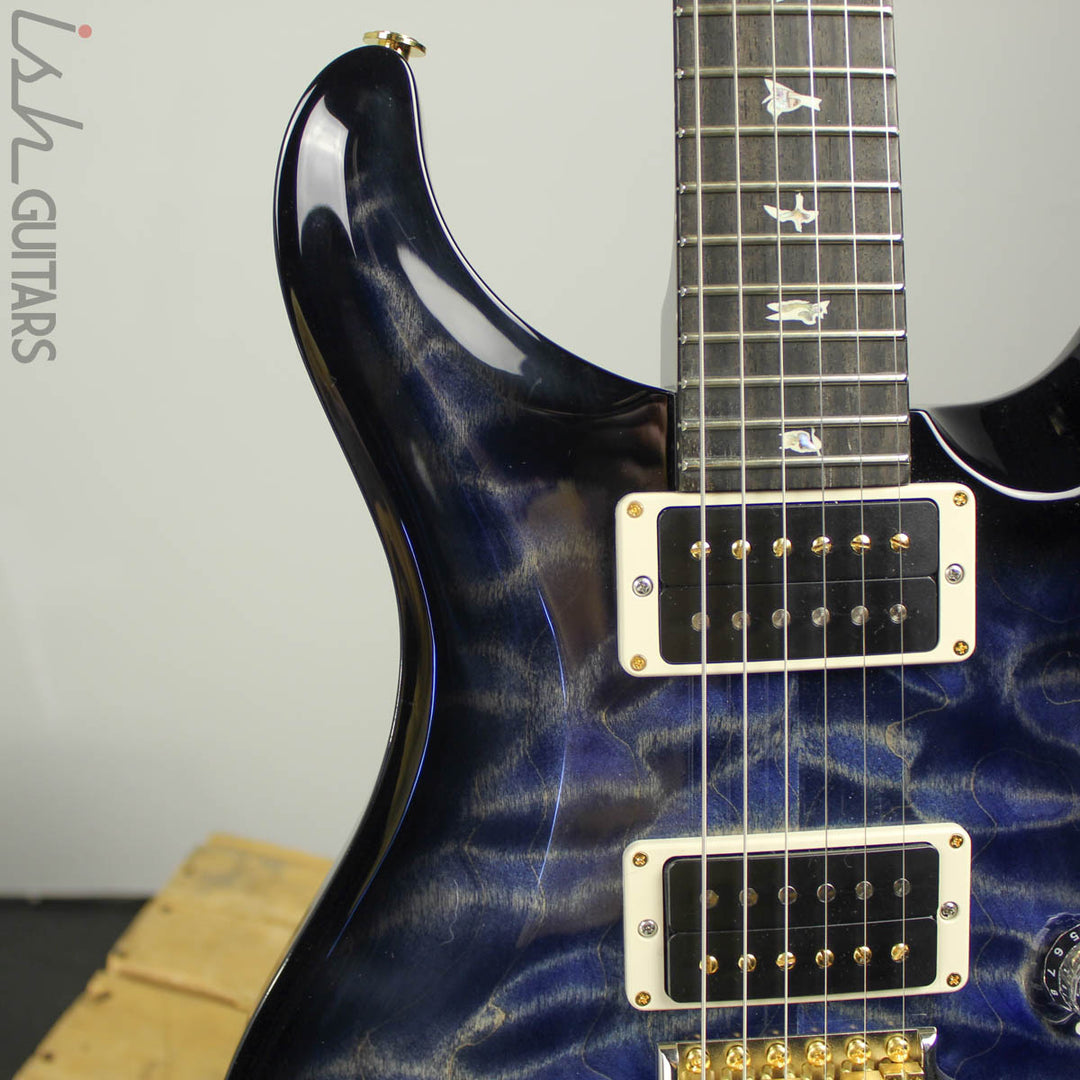 2018 Paul Reed Smith Custom 24 Quilted Maple 10 Top River Blue Smokewrap Burst