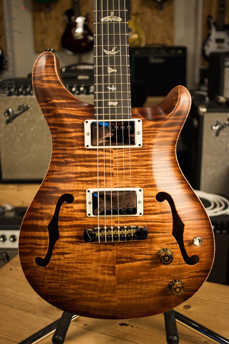 Paul Reed Smith Wood Library Hollowbody 1 Ebony Fretboard Copperhead Burst