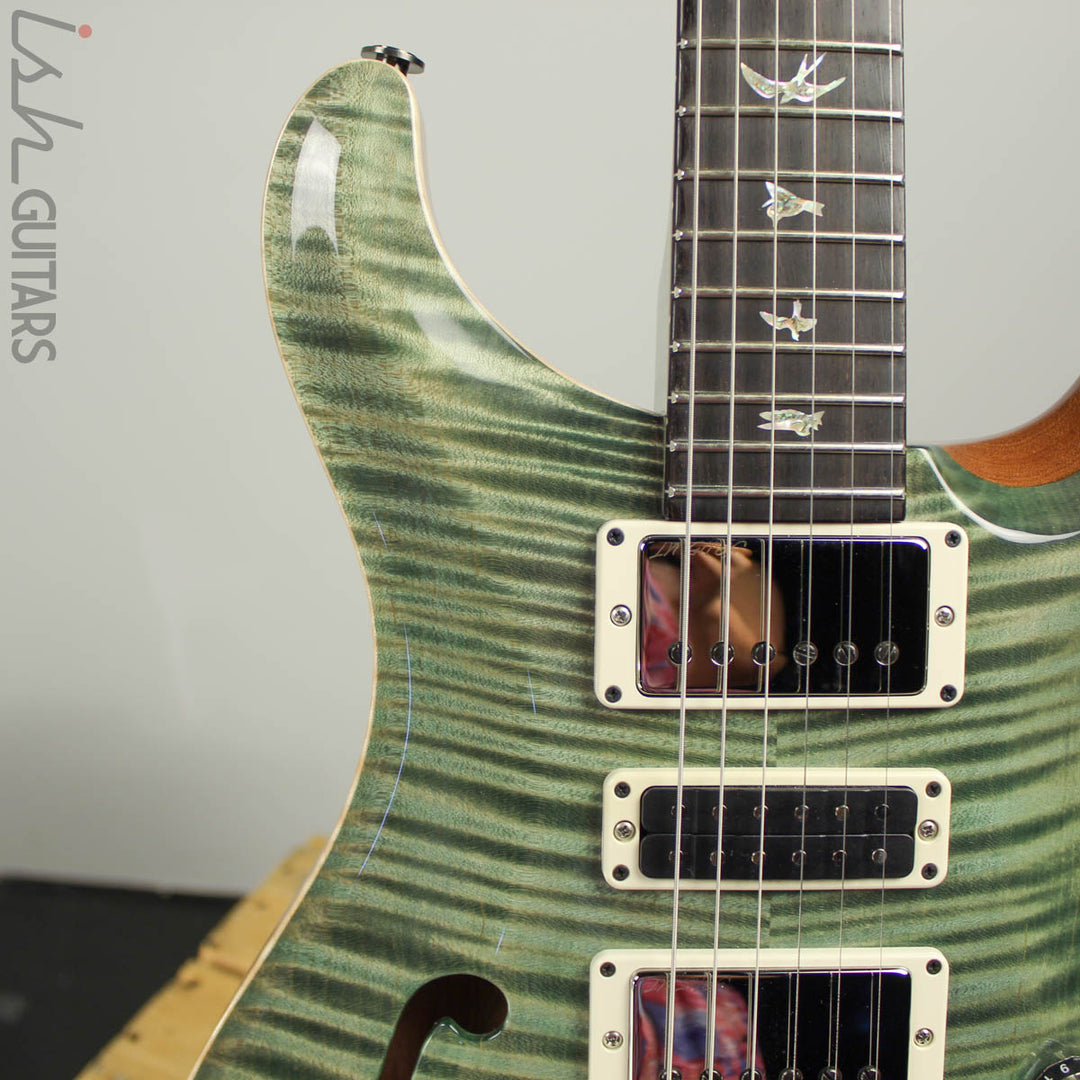 2018 Paul Reed Smith Wood Library Special 22 Semihollow Trampas Green