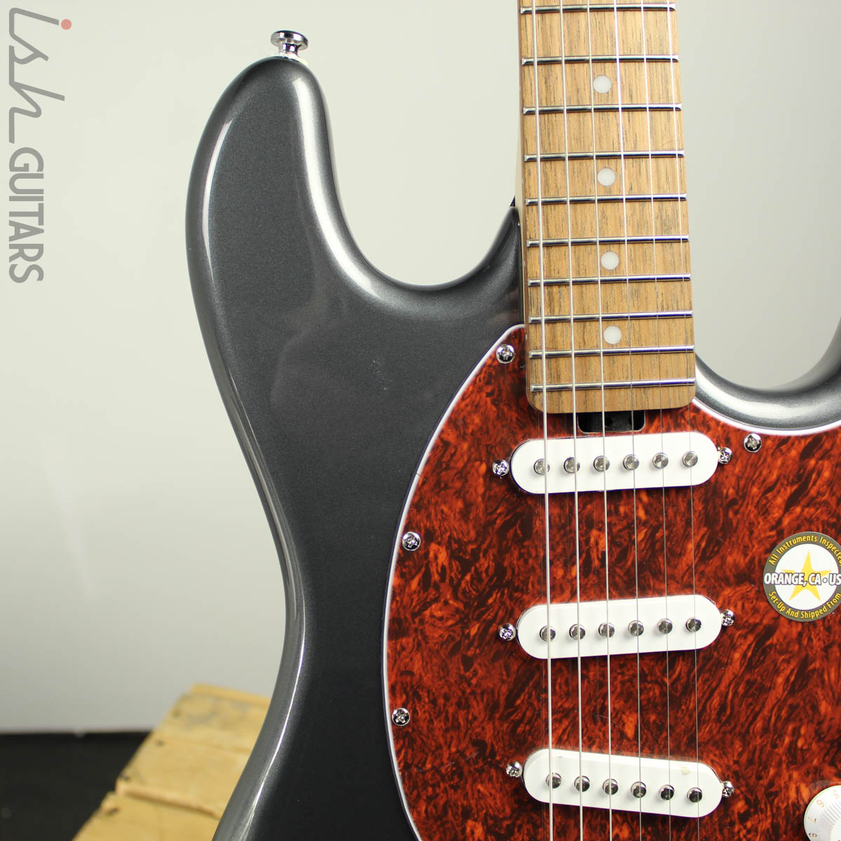 Sterling by Music Man Cutlass Charcoal Frost SSS – Ish Guitars