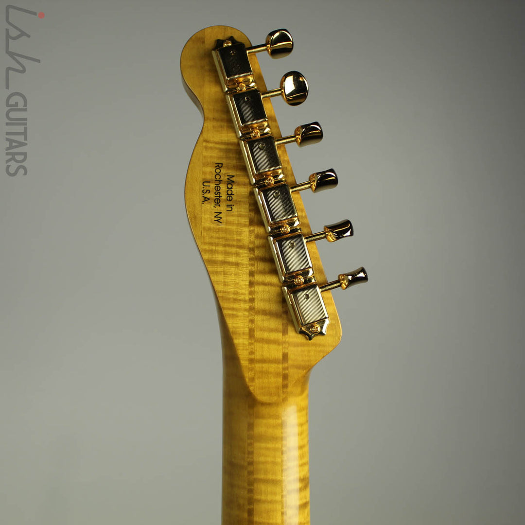 Bruton Guitars T-Style Burl Top Cherryburst
