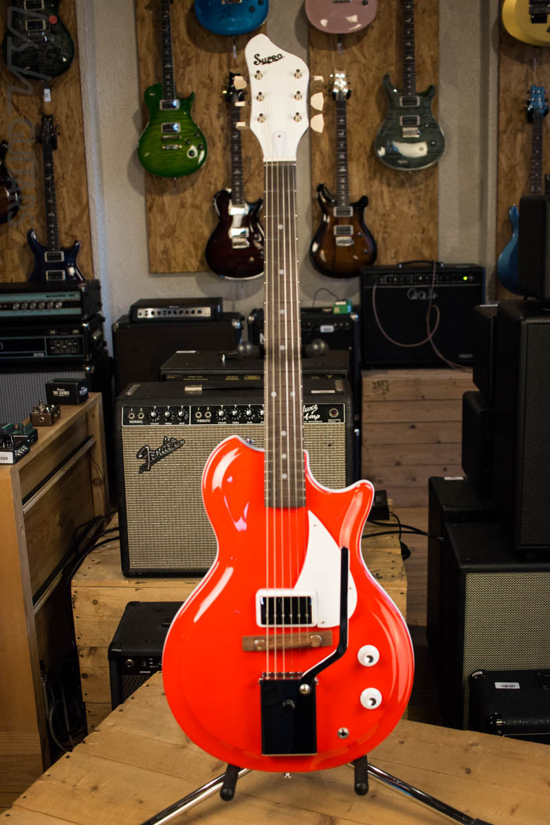 Supro 1572VPR Belmont Vibrato Single Pickup Americana Series Electric Guitar Poppy Red