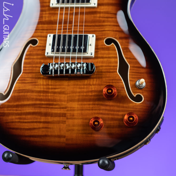 2022 PRS SE Hollowbody II Piezo Black Gold Burst