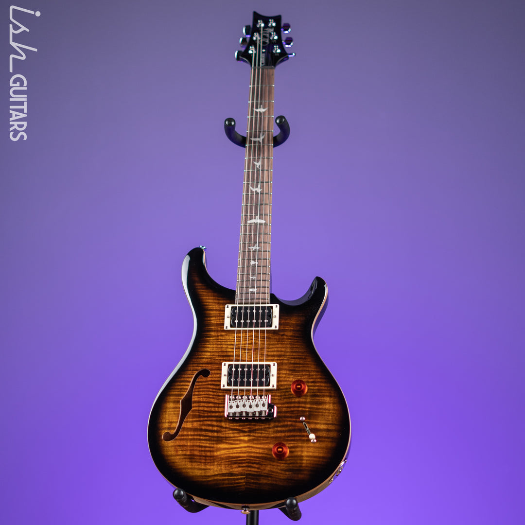 PRS SE Custom 22 Semi-Hollow Black Gold Sunburst