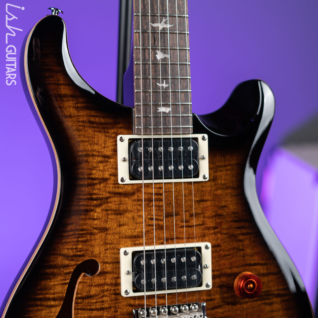 PRS SE Custom 22 Semi-Hollow Black Gold Sunburst