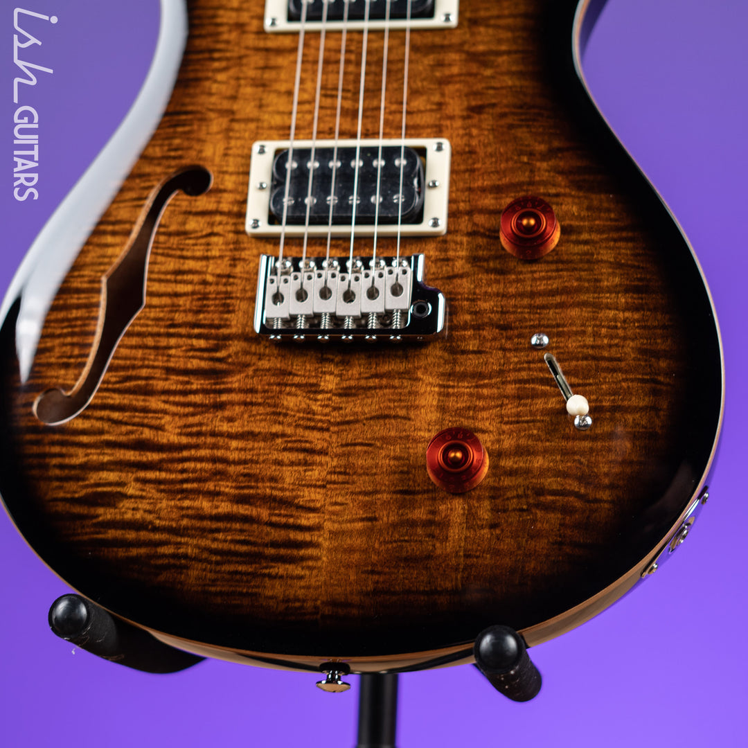 PRS SE Custom 22 Semi-Hollow Black Gold Sunburst