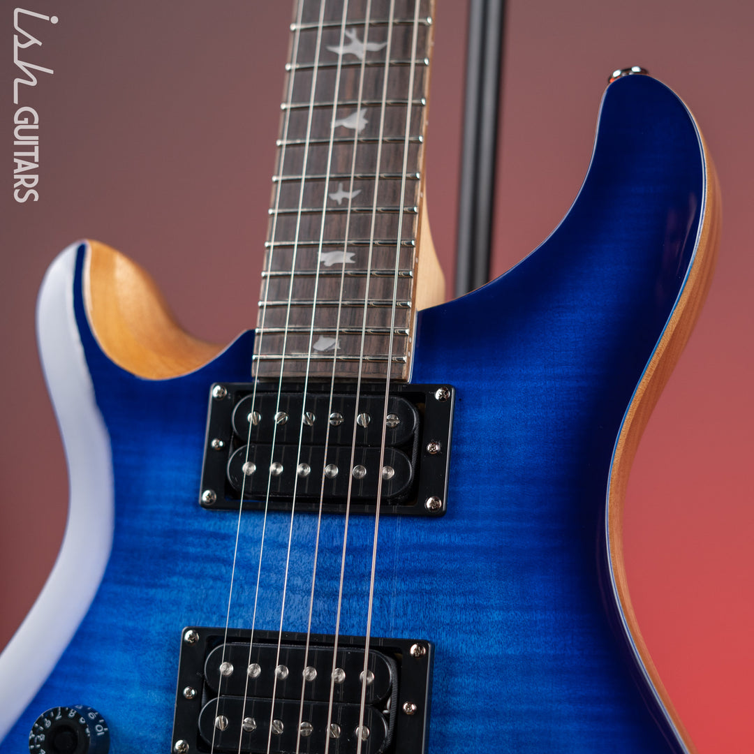 PRS SE Custom 24 Lefty Electric Guitar Faded Blue Burst