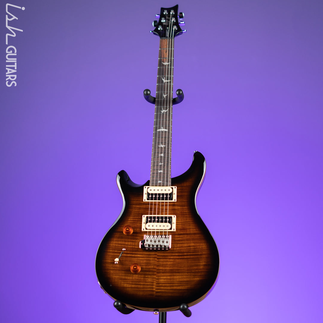 PRS SE Custom 24 Lefty Electric Guitar Black Gold Burst