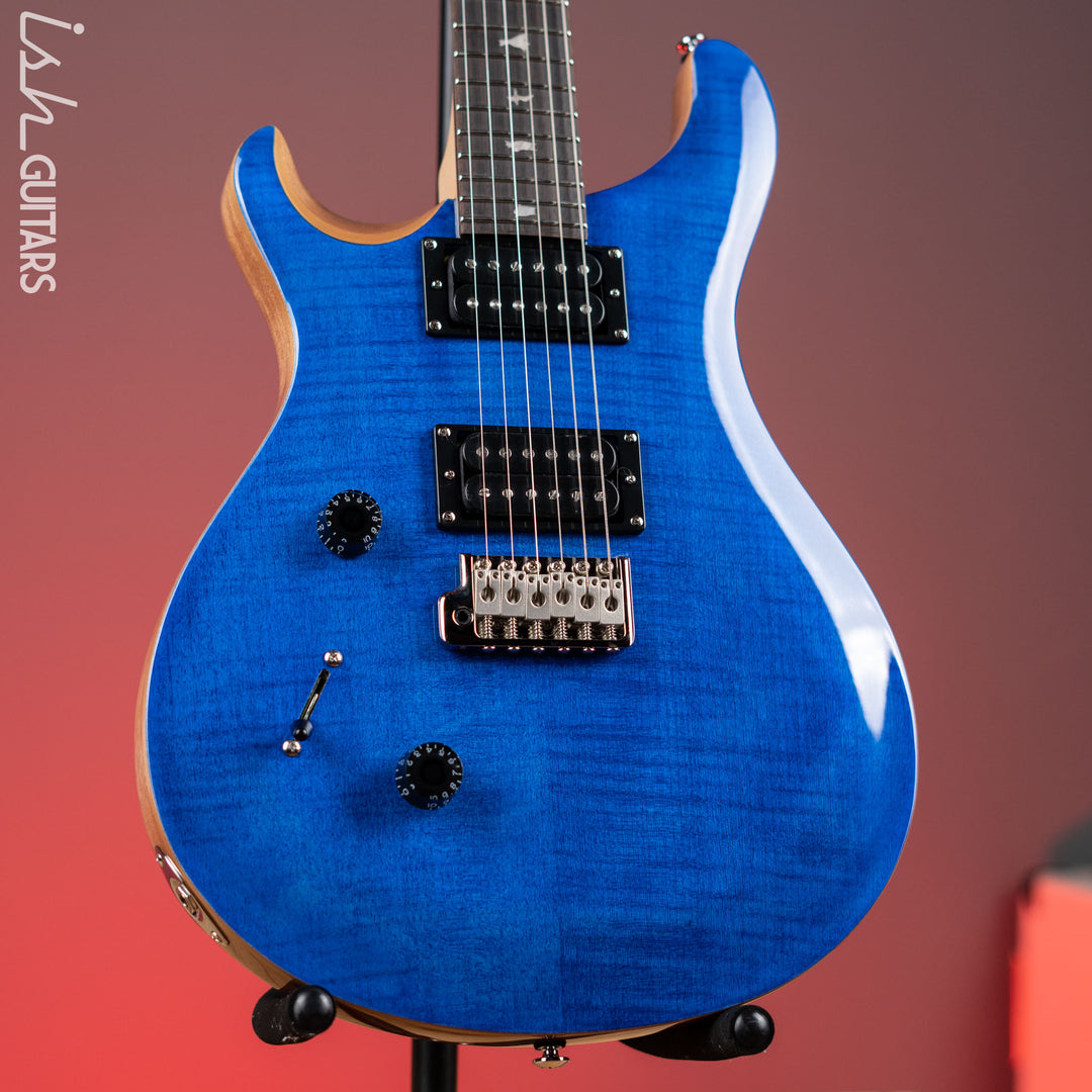 PRS SE Custom 24 Lefty Electric Guitar Faded Blue Demo – Ish Guitars