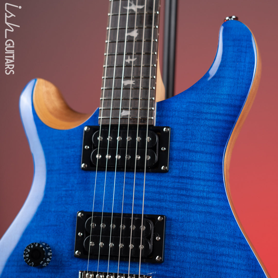 PRS SE Custom 24 Lefty Electric Guitar Faded Blue Demo