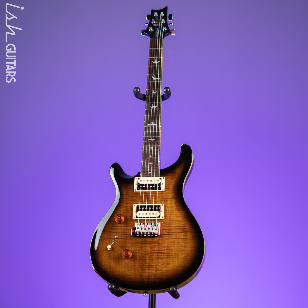 PRS SE Custom 24 Lefty Electric Guitar Black Gold Burst