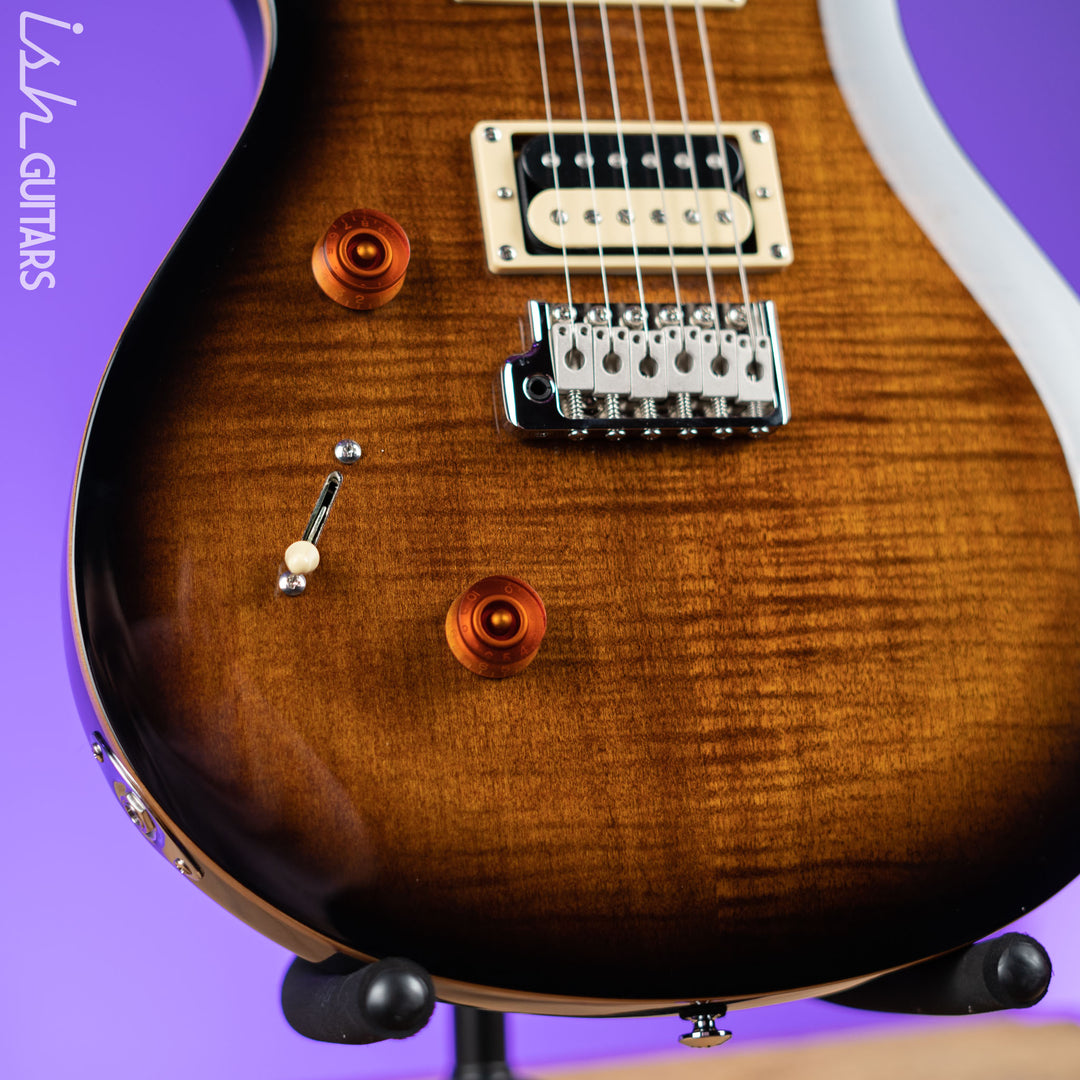 PRS SE Custom 24 Lefty Electric Guitar Black Gold Burst