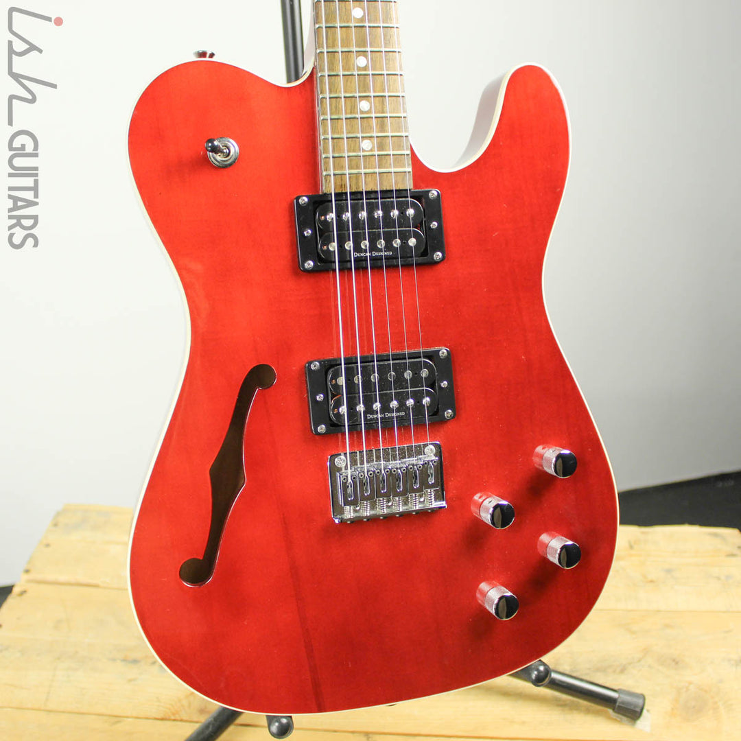 2000 Fender Squier Master Series Telecaster Standard Thinline Candy Apple Red