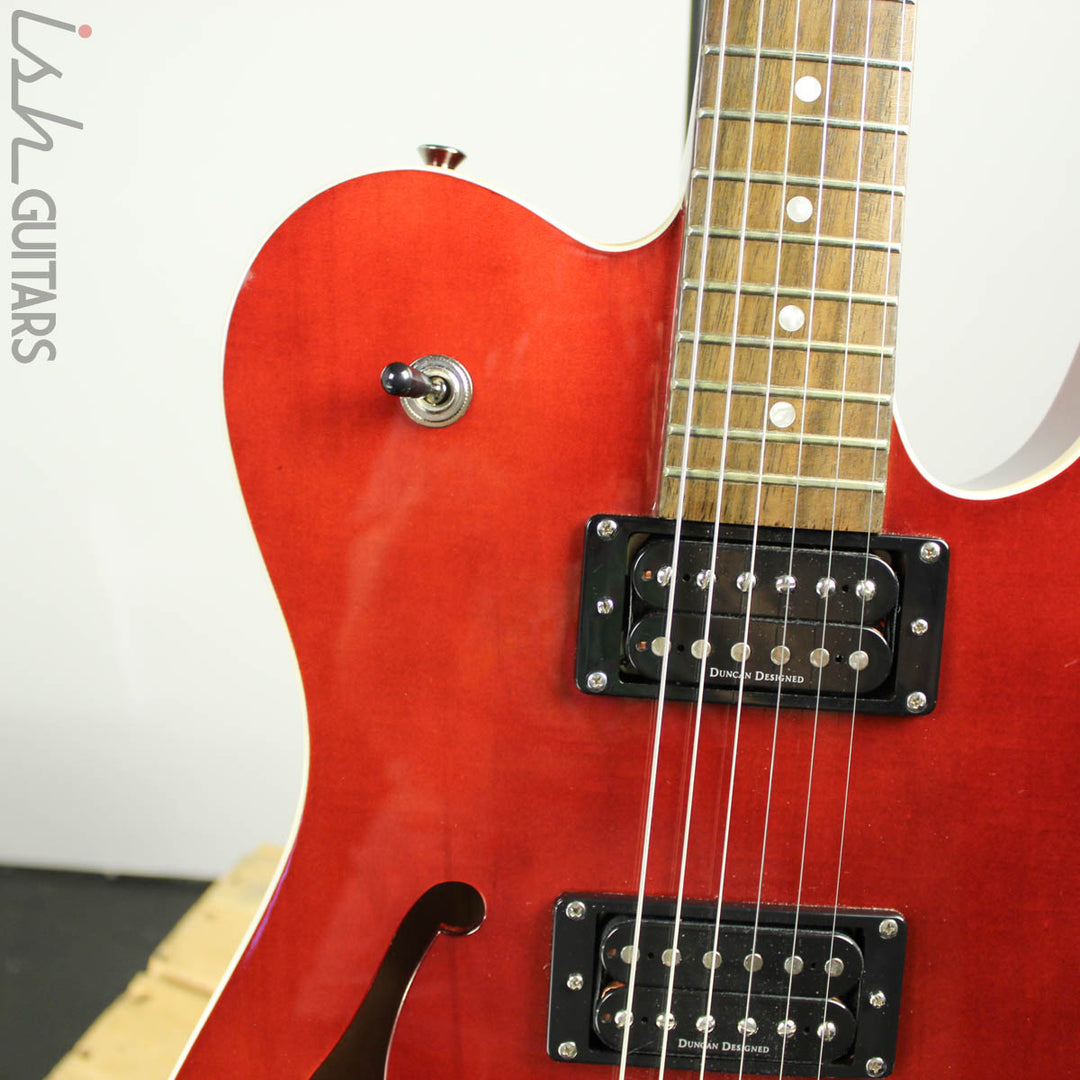 2000 Fender Squier Master Series Telecaster Standard Thinline Candy Apple Red
