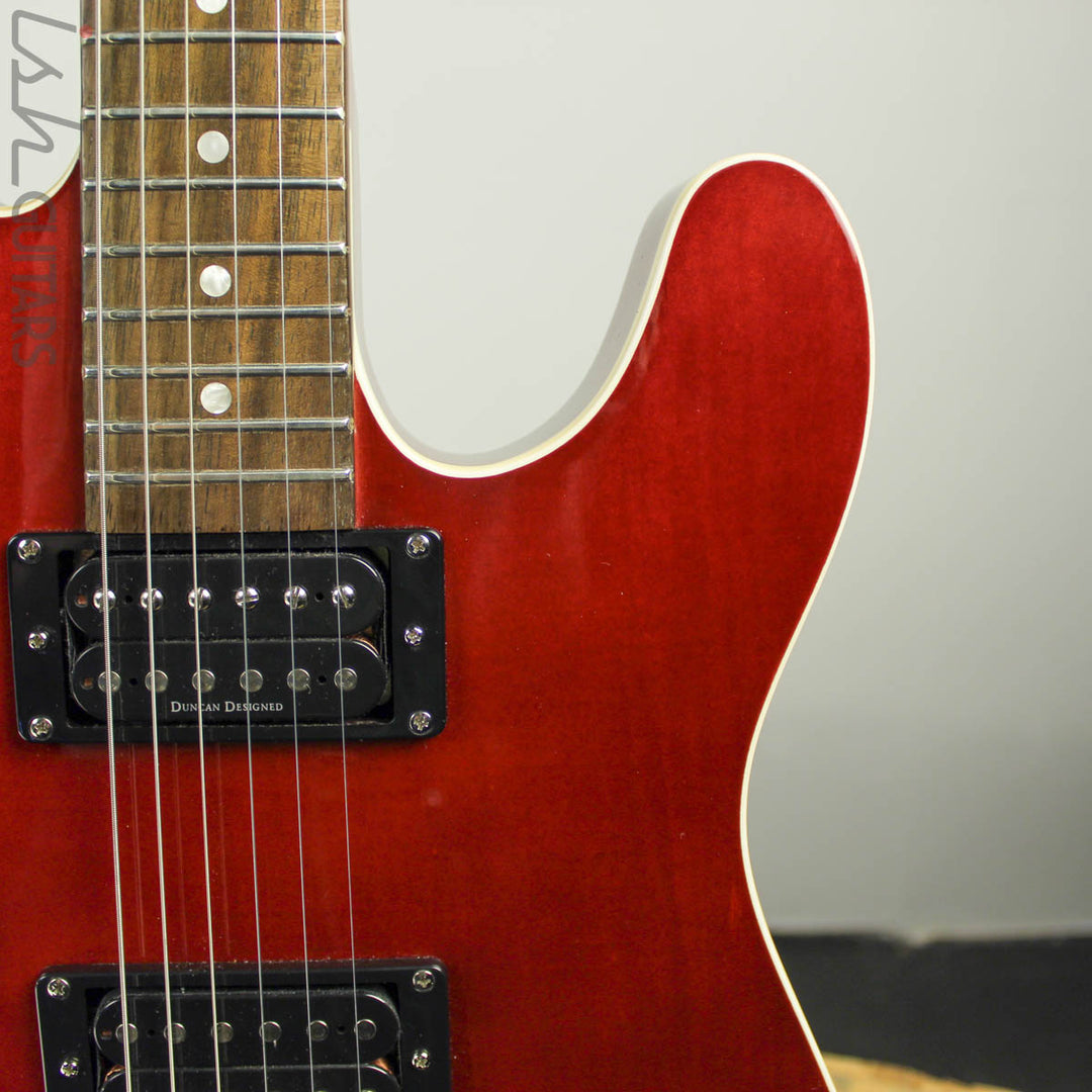 2000 Fender Squier Master Series Telecaster Standard Thinline Candy Apple Red