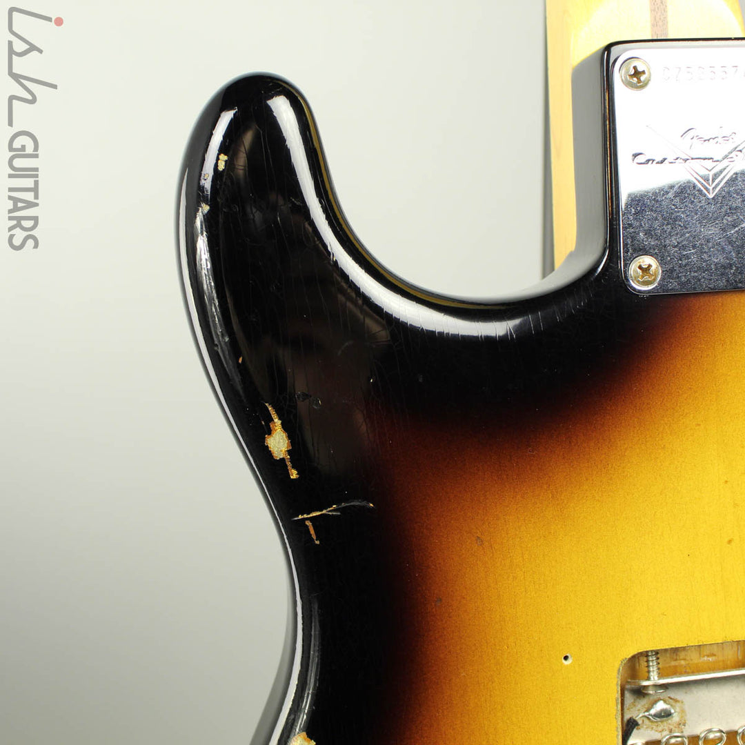 2015 Fender Strat Ancho Poblano Relic Custom Shop 2-Color Sunburst
