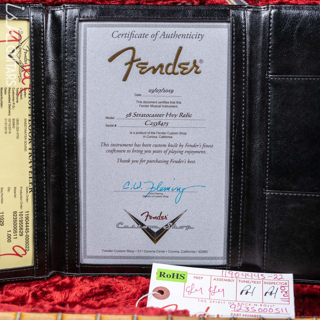 2018 Fender ‘58 Stratocaster Heavy Relic Black